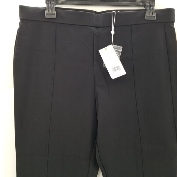 Tory Burch  Ponte Flare Black Womans Pant  Brass Button Details Sz Large - Picture 3 of 12